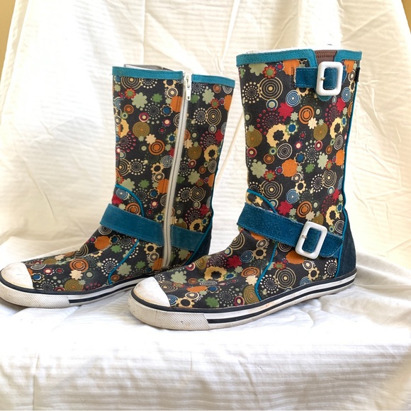 Killah Retro Floral mid-calf Boots US 8.5 - Picture 6 of 12
